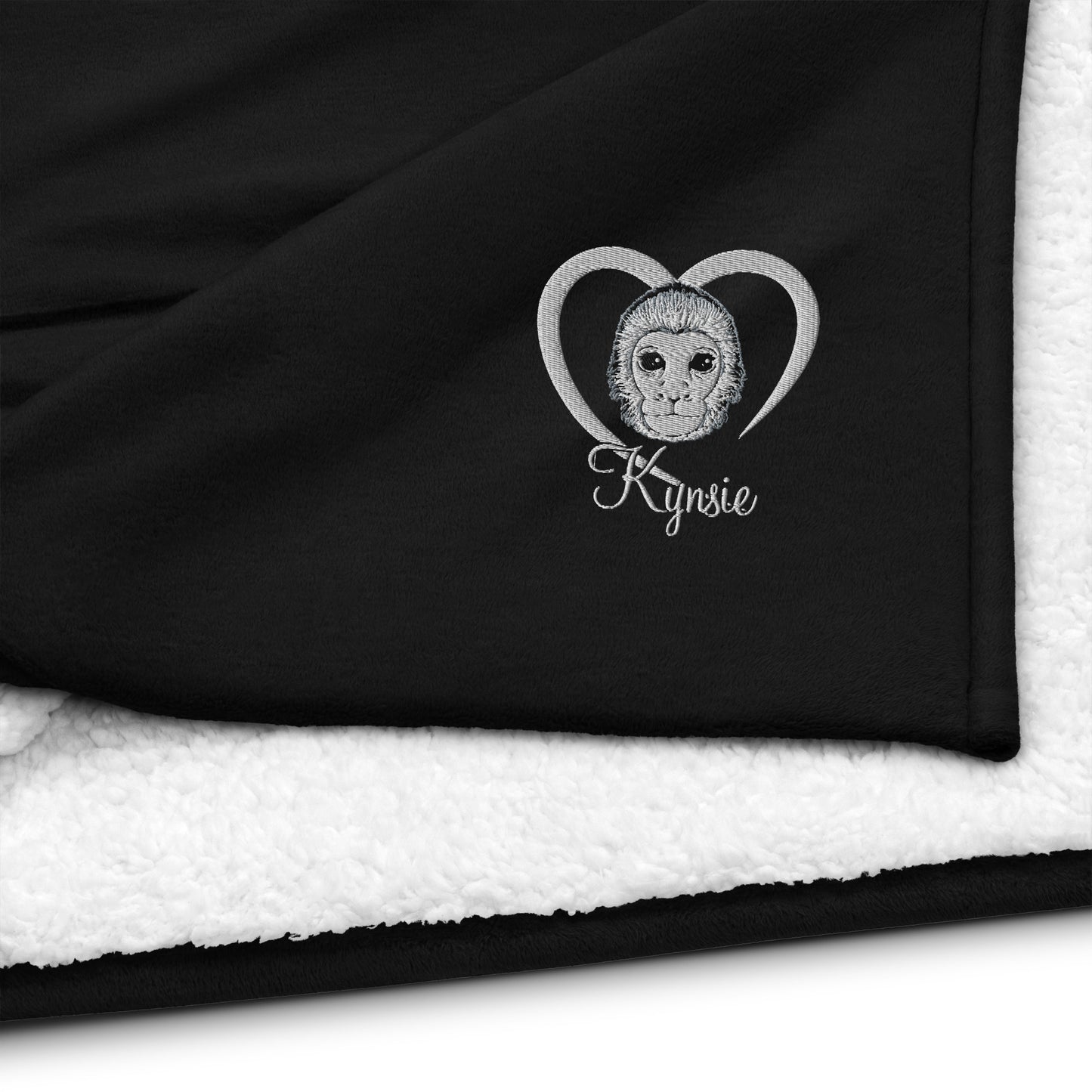 Embroidered Premium Sherpa Blanket